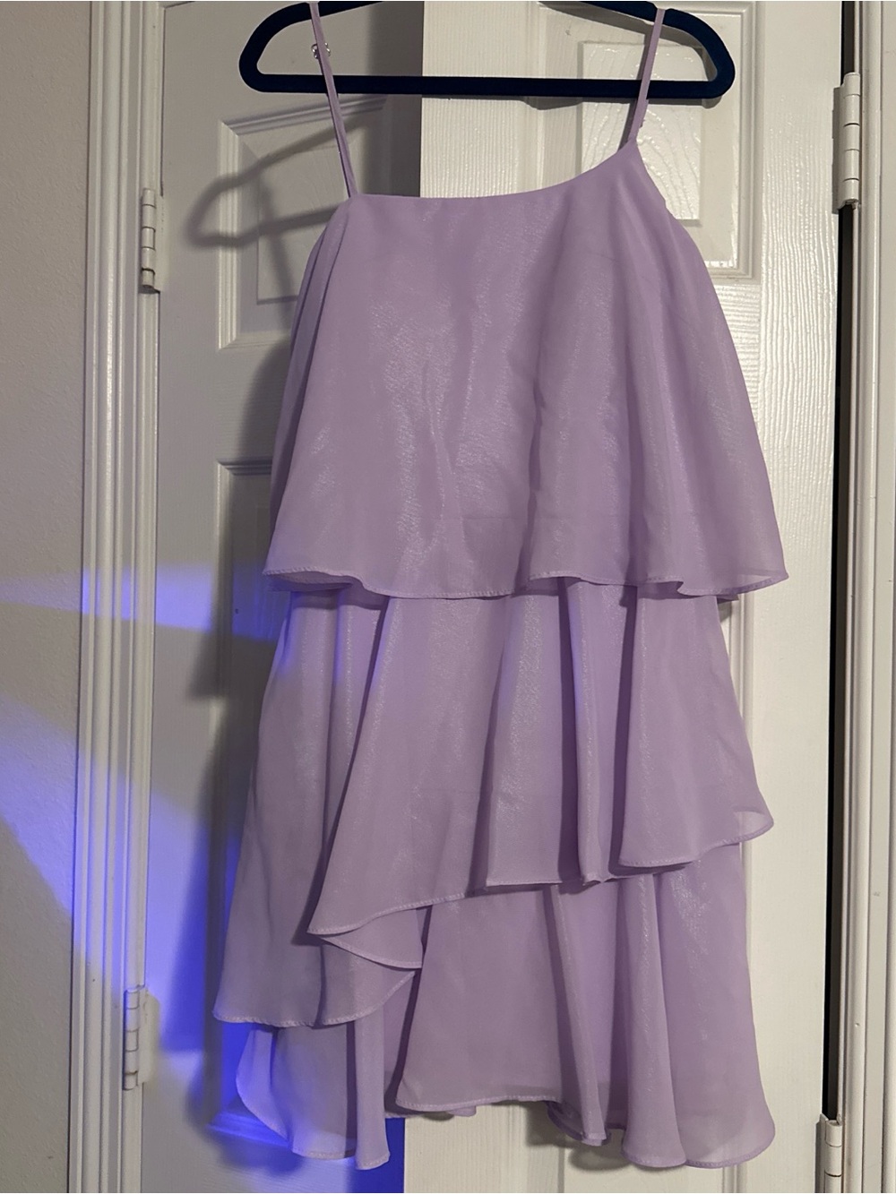 Lilac Tiered Spaghetti Strap Dress